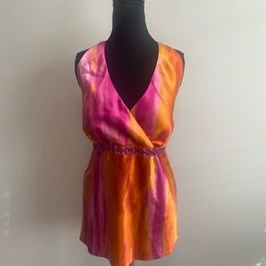 Daisy Fuentes Pink and Orange Blouse